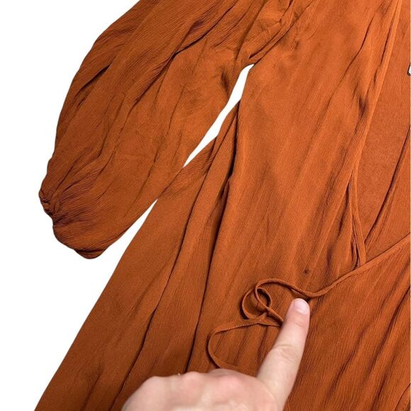 NWT BITTE KAI RAND Sheer Long Cardigan Terracotta Orange Size XS - Picture 6 of 9